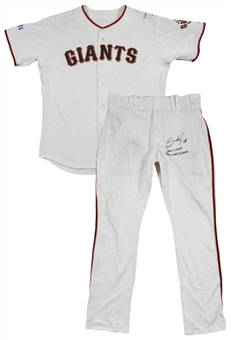 2014 Pablo Sandoval World Series Game 5 Used, Signed & Inscribed San Francisco Giants Home Uniform Used on 10/26/2014 (MLB Authenticated & PSA/DNA)